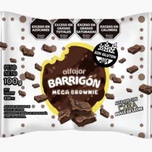 Alfajor Barrigon Mega Brownie X 100 Gr Sin Tacc