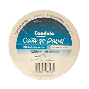 Cinta De Papel Candela 18 Mm X 50 M
