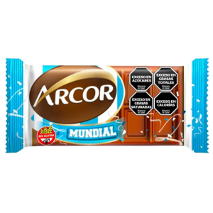 Chocolate Con Leche Arcor Mundial X 25 Gr Sin Tacc