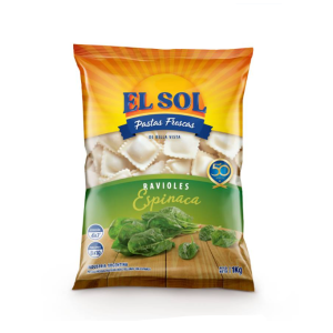 Ravioles Espinaca El Sol X 1K