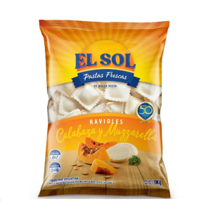 Ravioles Calabaza Y Mozzarella Del Sol X 1K
