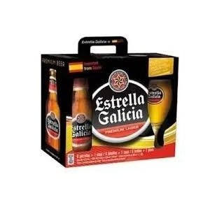 Cerveza Estrella Galicia Porron Pack X 6