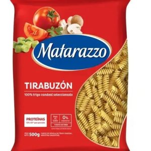 Fideos Matarazzo Tirabuzón X 500 Gr + 50 Gr