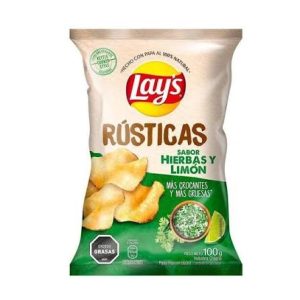 Papas Lay´S Rústicas Limón Y Hierbas X 77 Gr