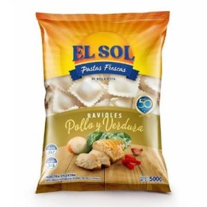Ravioles El Sol Pollo Y Verdura X 500 Gr